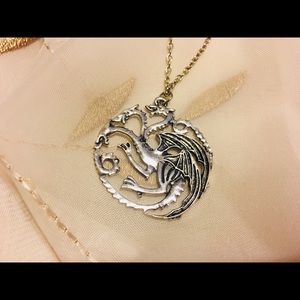 Fantasy Dragon Pendant and Chain